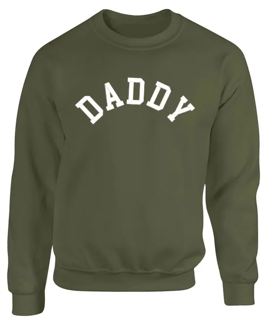 Daddy College Embroidered Sweatshirt mens dad clothes online