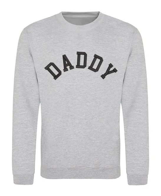 Daddy College Embroidered Sweatshirt mens dad clothes online