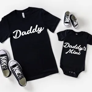 Daddy Cool- Daddy & Mini Matching Black T-Shirt & Vest dads clothes cheap
