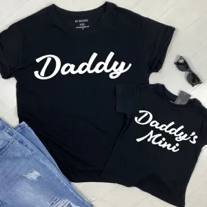 Daddy Cool- Daddy & Mini Matching Black T-Shirts dads clothes cheap