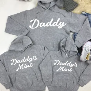 Daddy Cool- Daddy & Mini Matching Heather Grey Hoodies daddy outfits clearance