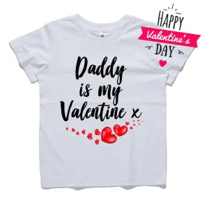 Daddy Is My Valentine White Tee (MRK X) cheap baby clothes online