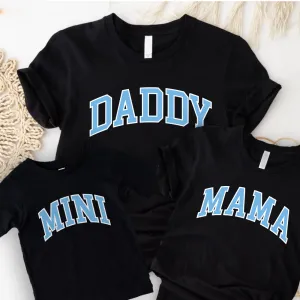 Daddy, Mama & Mini Essential Varsity Matching T-Shirts maternity dresses promo