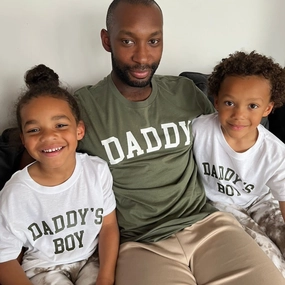 Daddy & Daddy's Boy College Matching T-Shirts mens dad clothes online