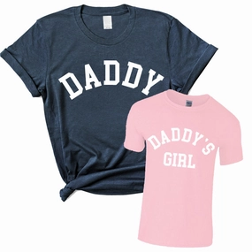 Daddy & Daddy's Girl College Matching T-Shirts mens dad clothes online