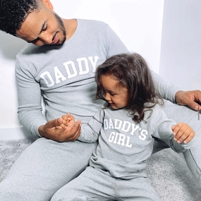 Daddy & Daddy's Girl London Lounge Set Heather Grey (MRK X) mens dad clothes online