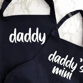 Daddy & Daddy's Mini Matching Aprons mens dad clothes online