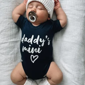 Daddy's Mini Heart Bodysuit cheap baby clothes online