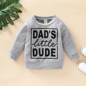 Dad's Little Dude Sweatshirt boys fashion clearance