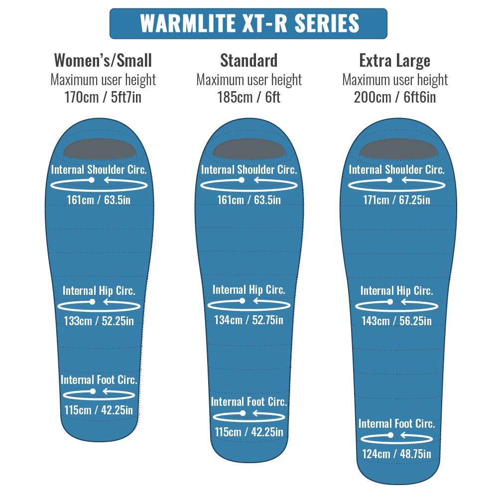 Hot Sale Warmlite XT-R 550 -1 to -7C Down Sleeping Bag with lowest price, here is your best place for shopping.