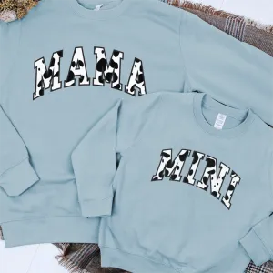 Dalmatian Mama & Mini Varsity Matching Sweatshirts breastfeeding tops cheap