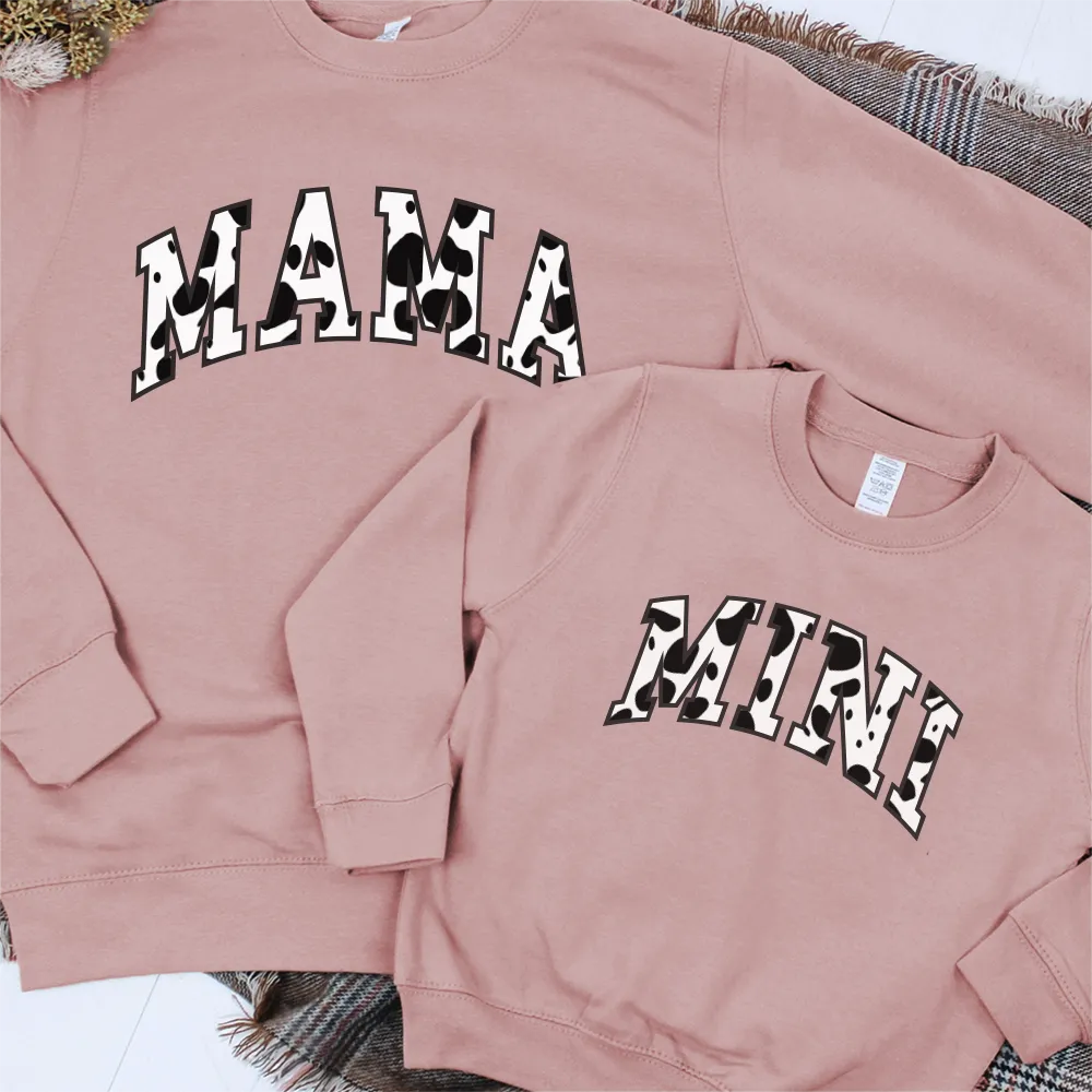 Dalmatian Mama & Mini Varsity Matching Sweatshirts breastfeeding tops cheap