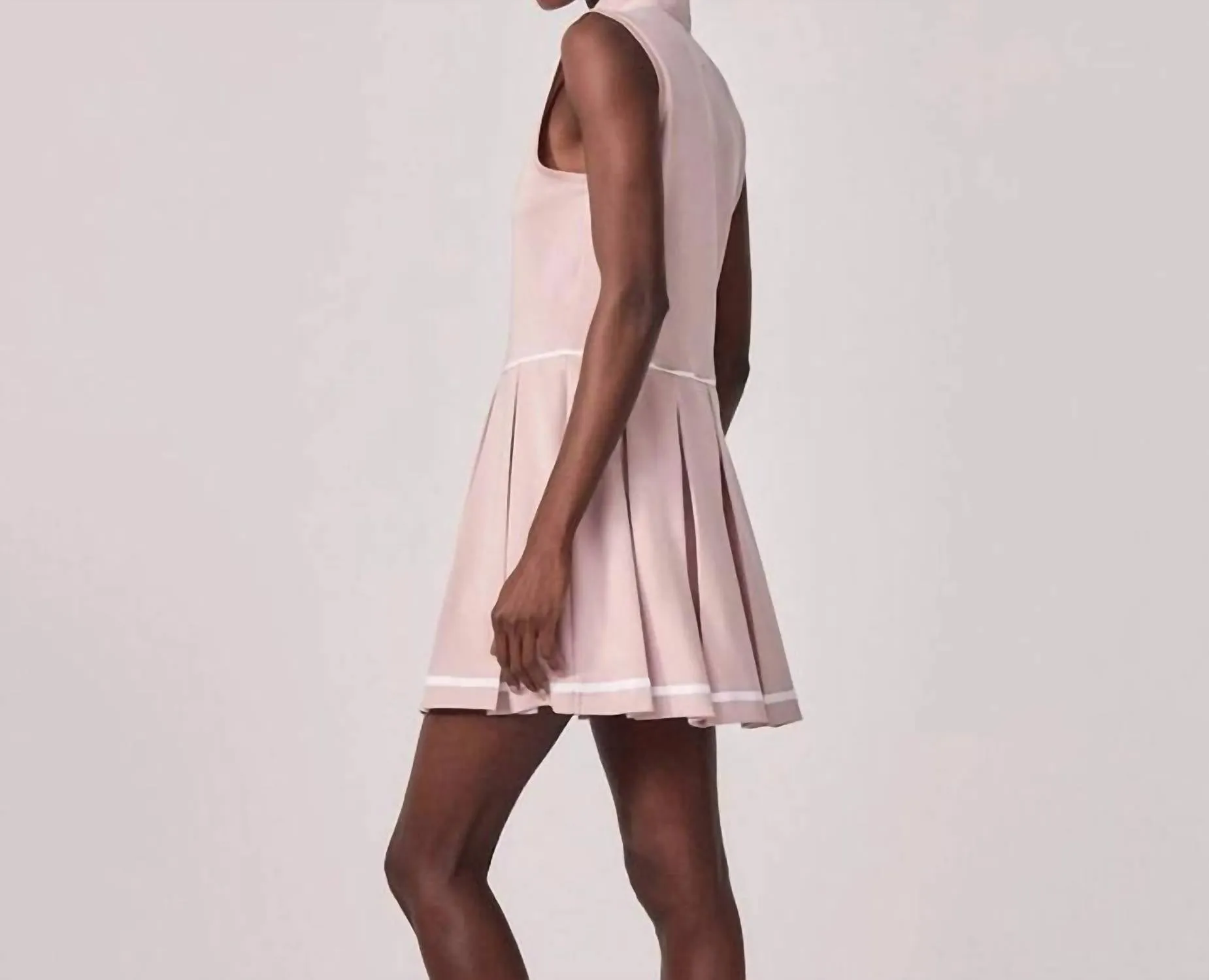 Dalton Court Sleeveless Dress In Pale Mauve