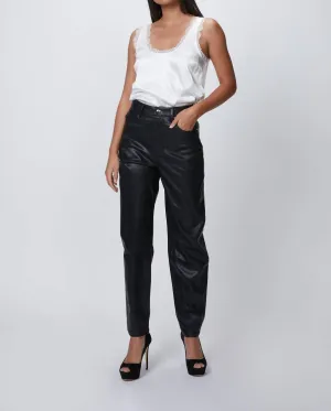 Dani Boyfriend Lederhose in Schwarz
