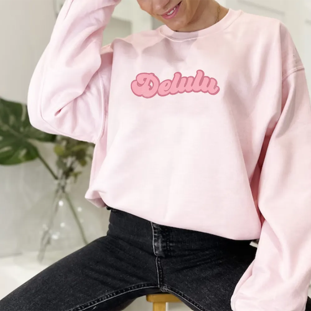 Delulu Faded Retro Women's Sweatshirt
