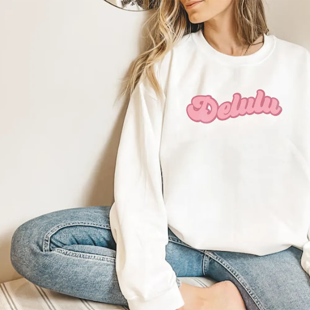 Delulu Faded Retro Women's Sweatshirt