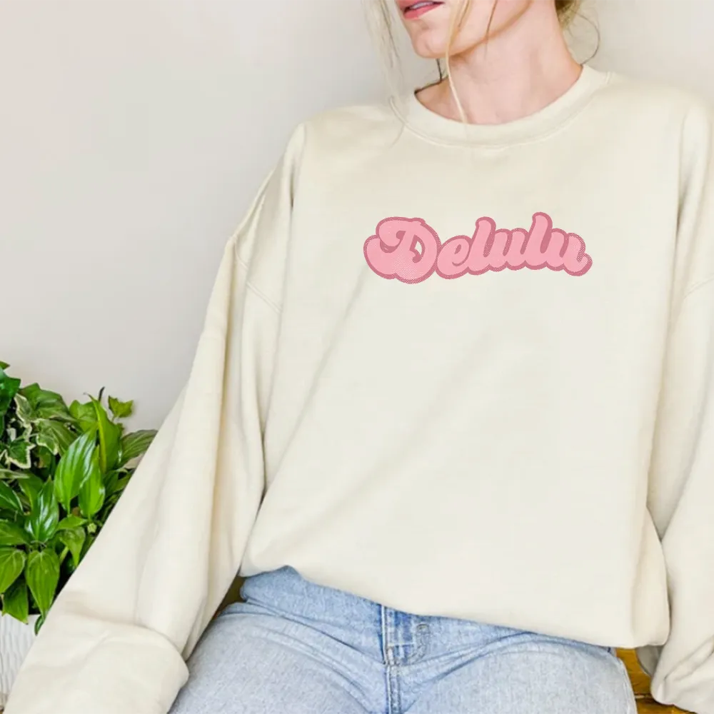 Delulu Faded Retro Women's Sweatshirt