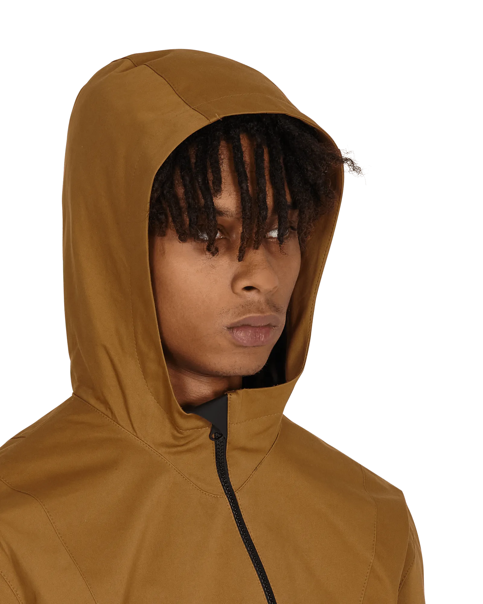 Diagonaler Yuma Anorak Braun