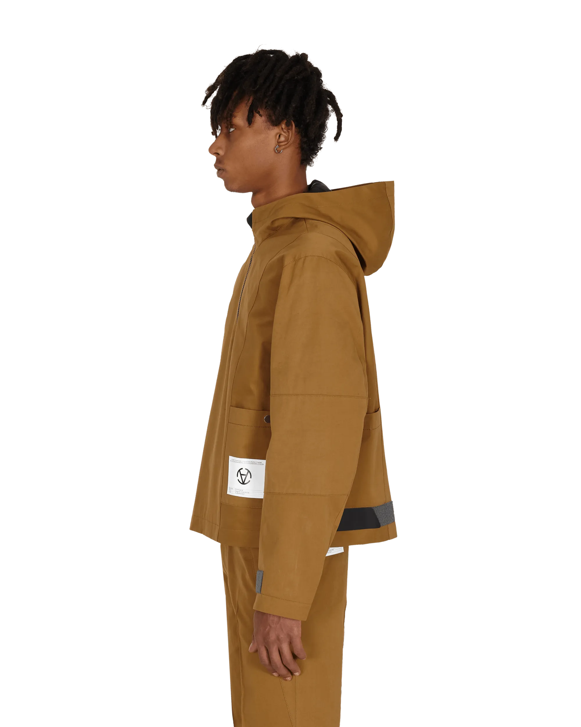 Diagonaler Yuma Anorak Braun