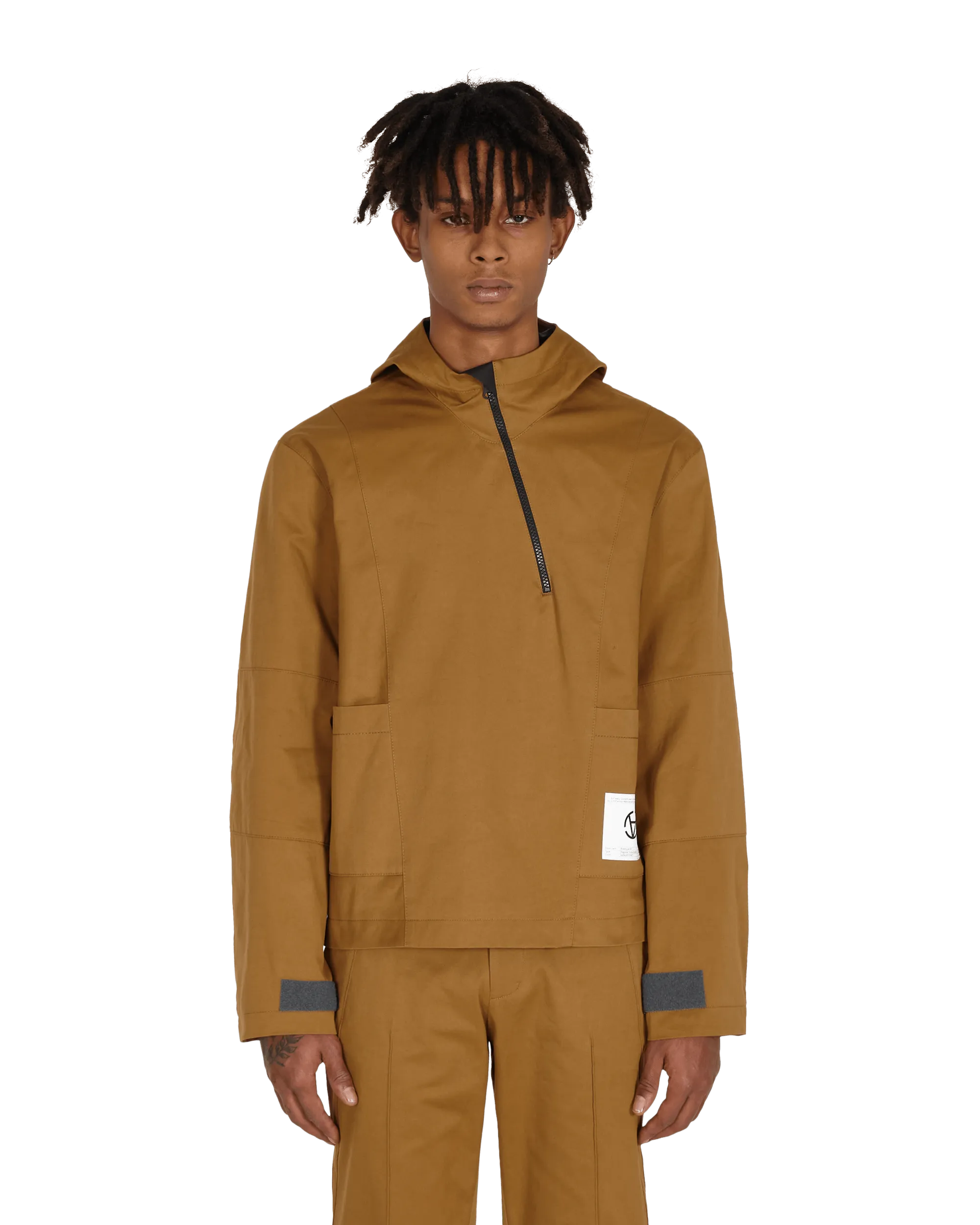 Diagonaler Yuma Anorak Braun