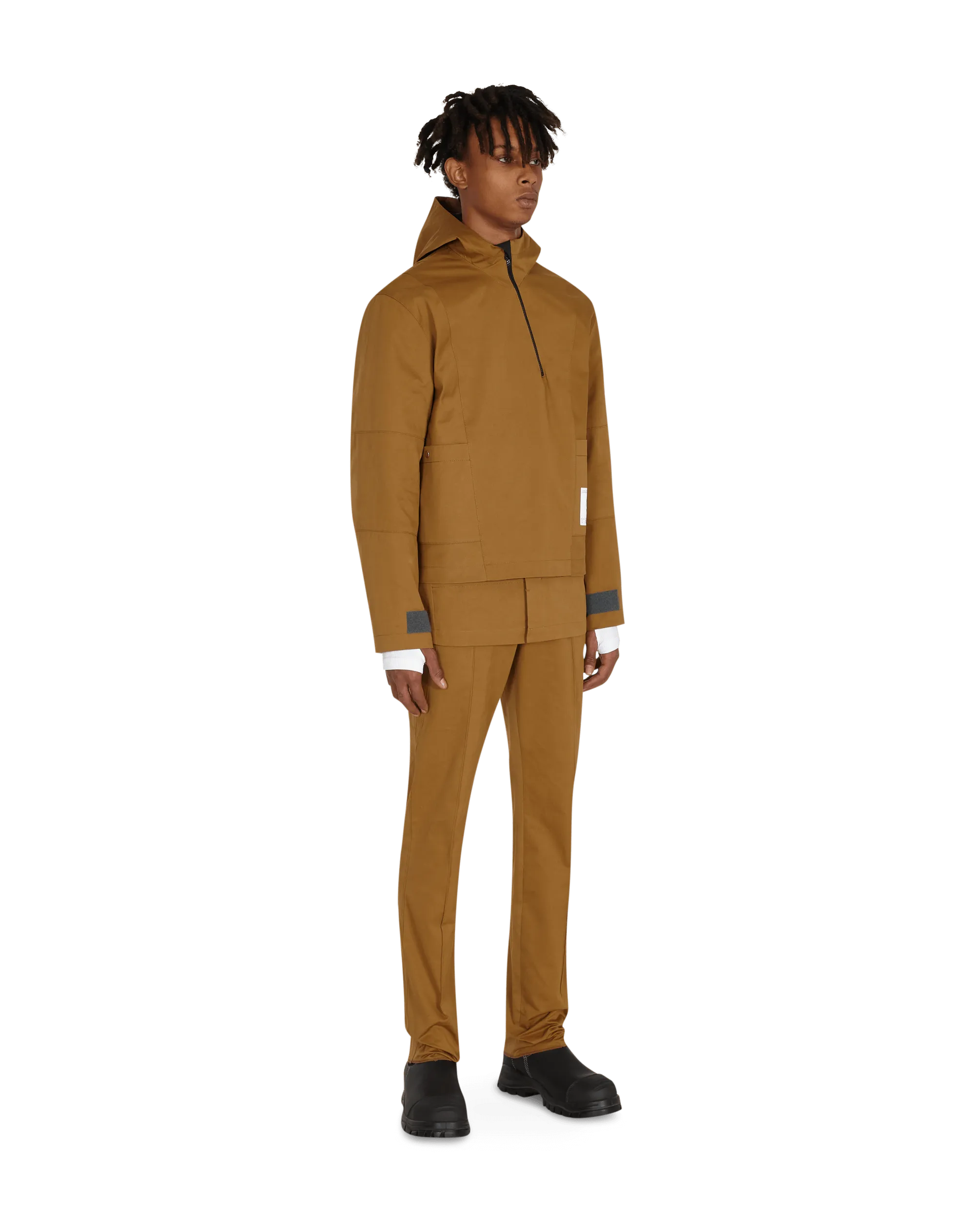 Diagonaler Yuma Anorak Braun