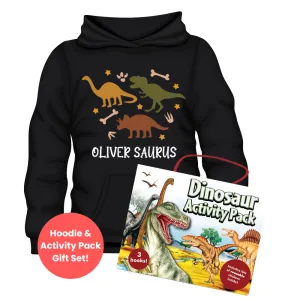 Dino Roar Personalised Dinosaur Hoodie & Activity Pack Gift Set boys fashion clearance