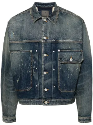 Distressed Denim Jacket winter jackets clearance