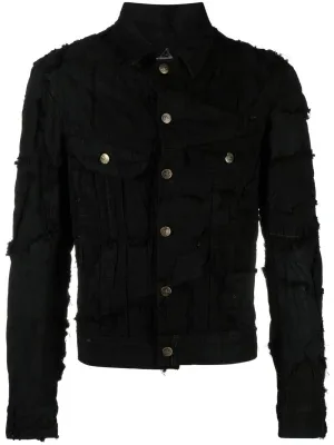 Distressed Denim Jacket winter jackets clearance