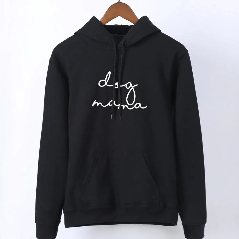 Dog Mama Retro Script Hoodie (MRK X) mum jeans promo