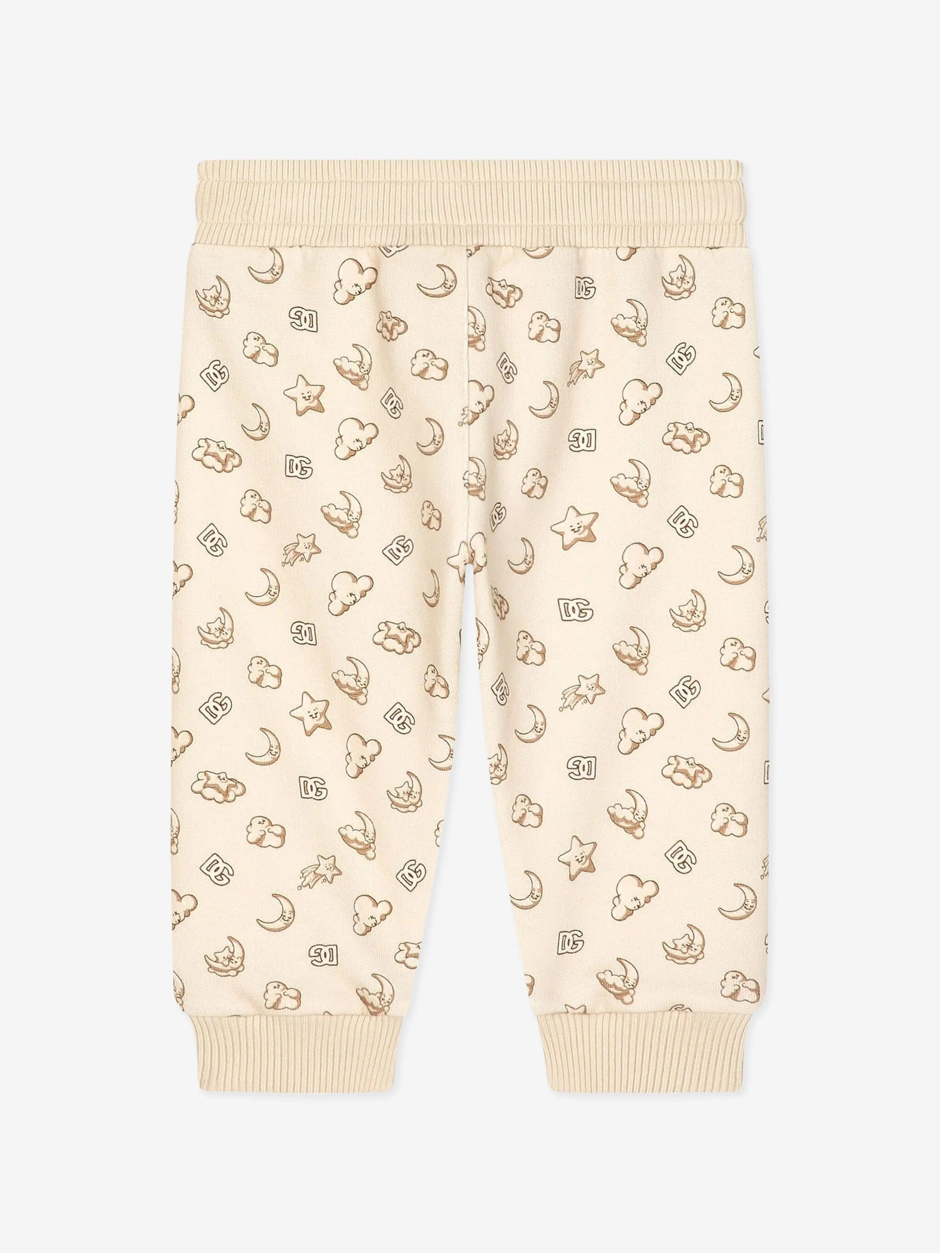 Dolce & Gabbana Baby Mond und Stern Joggerhose in Beige