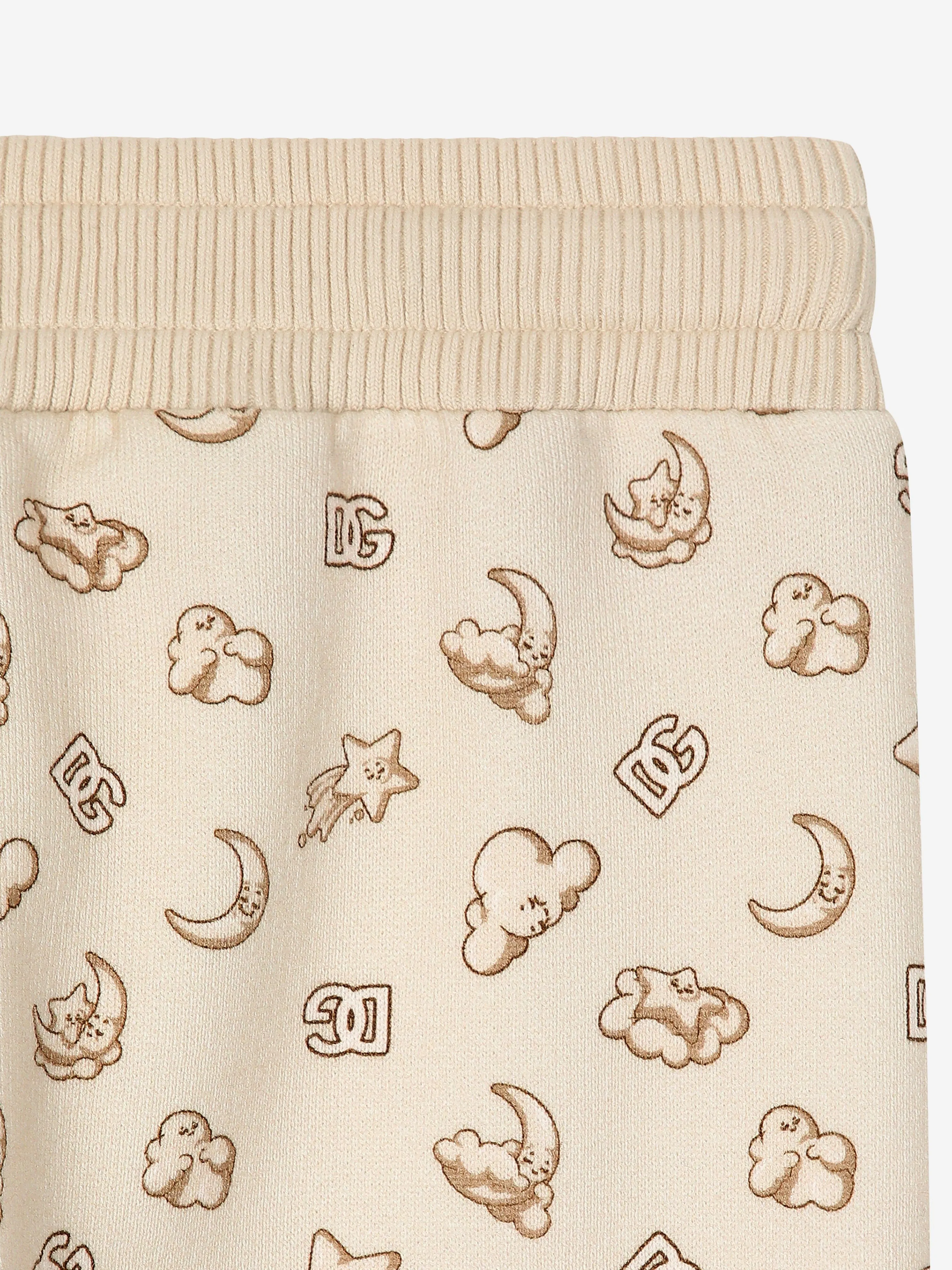 Dolce & Gabbana Baby Mond und Stern Joggerhose in Beige