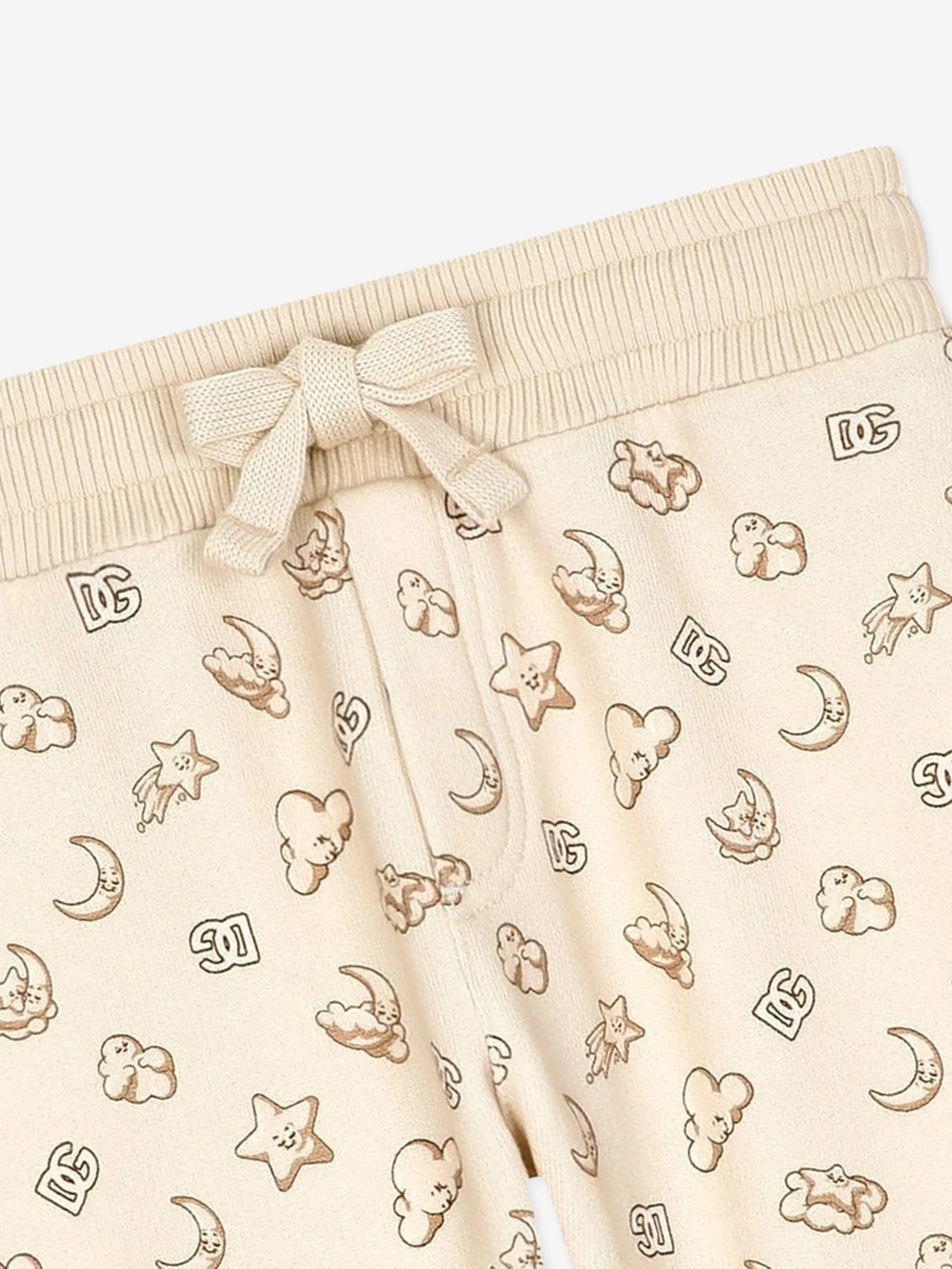 Dolce & Gabbana Baby Mond und Stern Joggerhose in Beige
