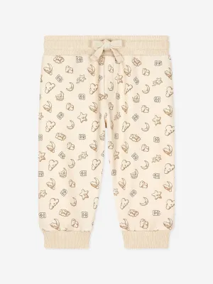 Dolce & Gabbana Baby Mond und Stern Joggerhose in Beige