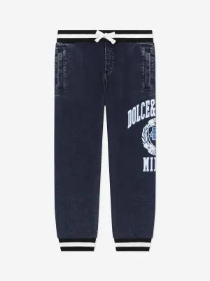 Dolce & Gabbana Jogginghose für Jungen mit Logo in Blau