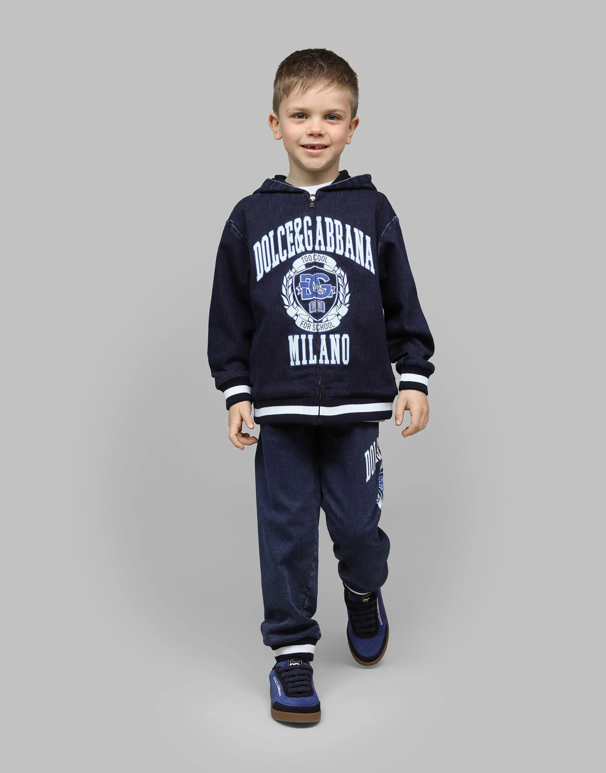 Dolce & Gabbana Jogginghose für Jungen mit Logo in Blau