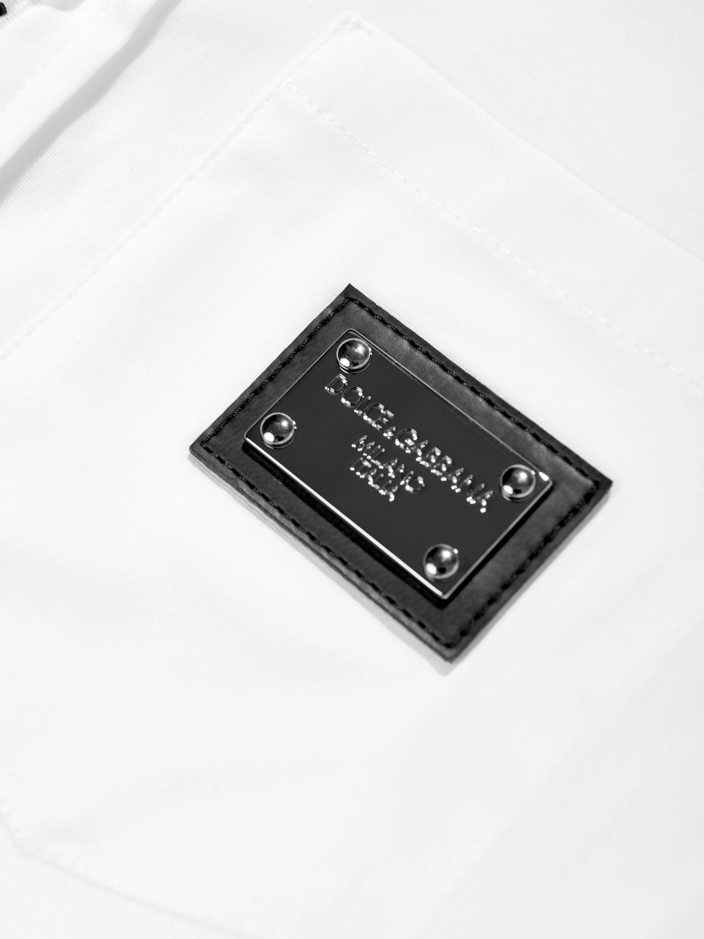 Dolce & Gabbana Jungen Langarm-Logo-Shirt in Weiß