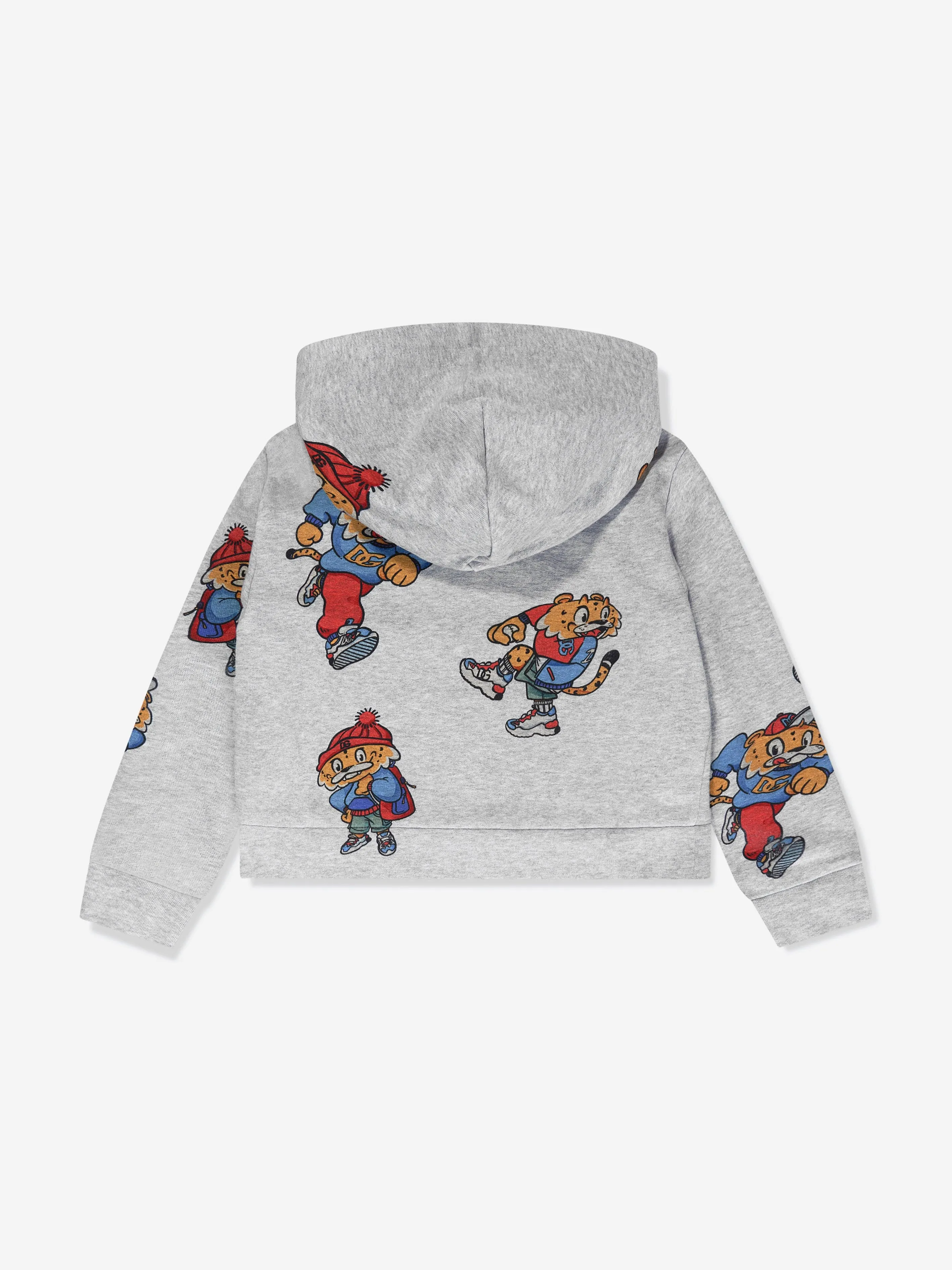 Dolce & Gabbana Jungen Maskottchen Kapuzenpullover in Grau