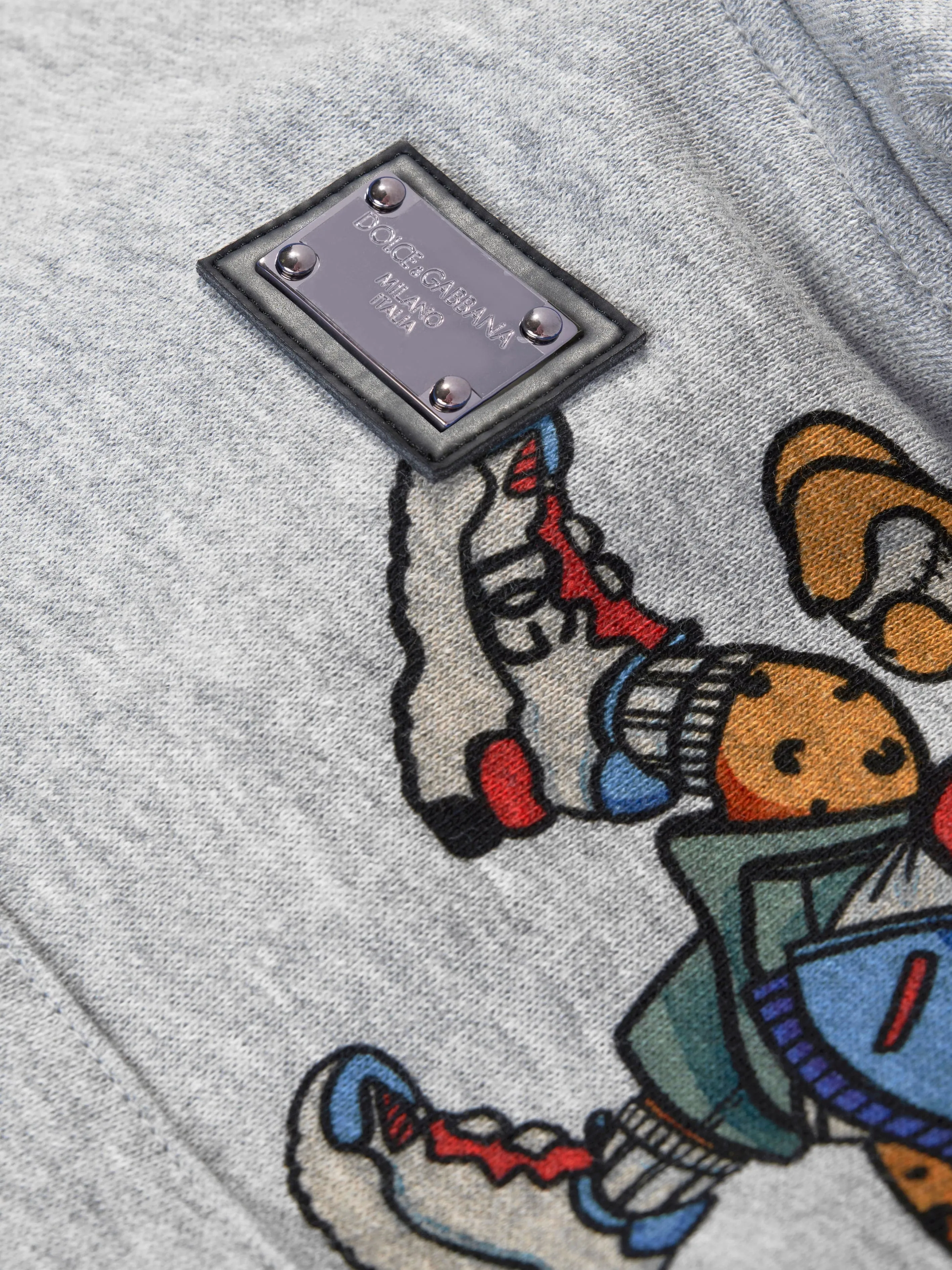 Dolce & Gabbana Jungen Maskottchen Kapuzenpullover in Grau
