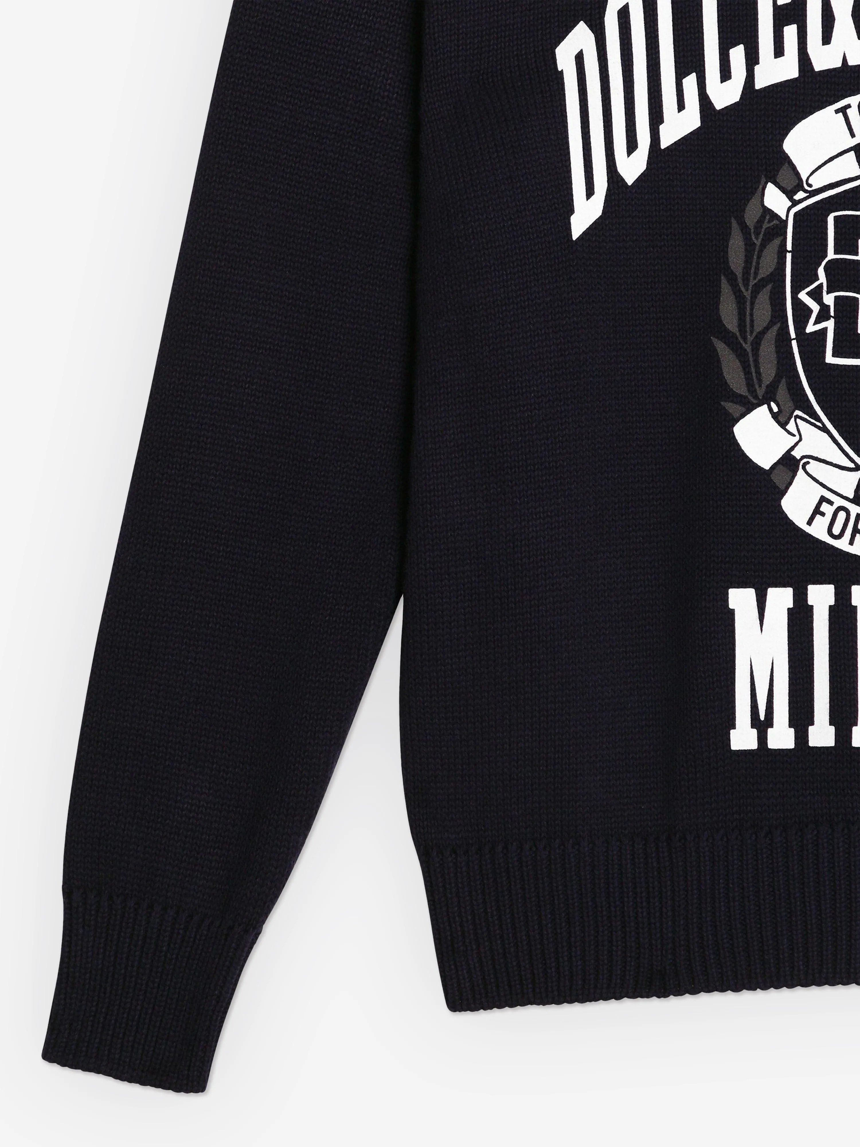 Dolce & Gabbana Boys Milano Logo Sweatshirt in Marineblau