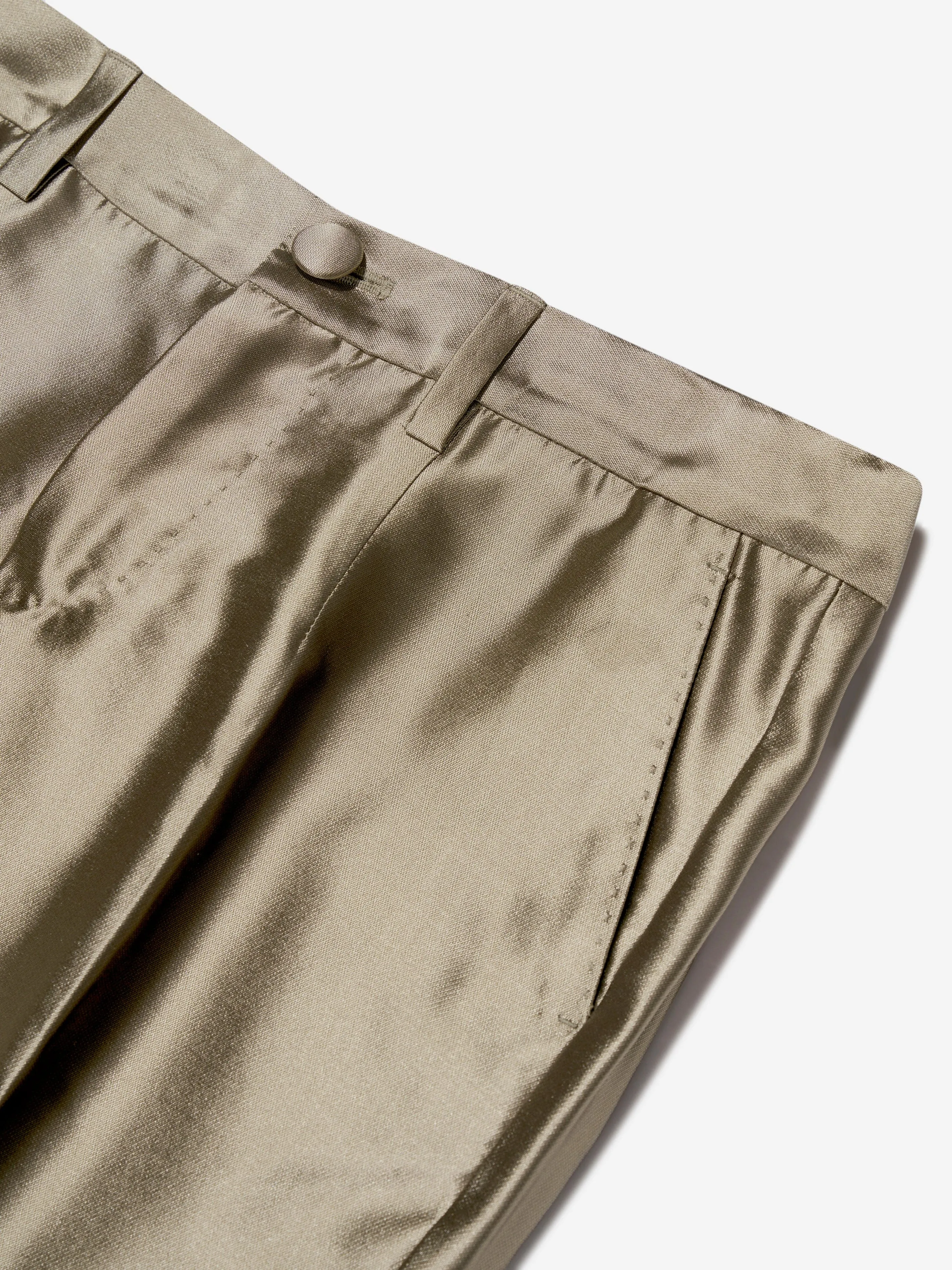 Dolce & Gabbana Jungen Seidenhose in Gold
