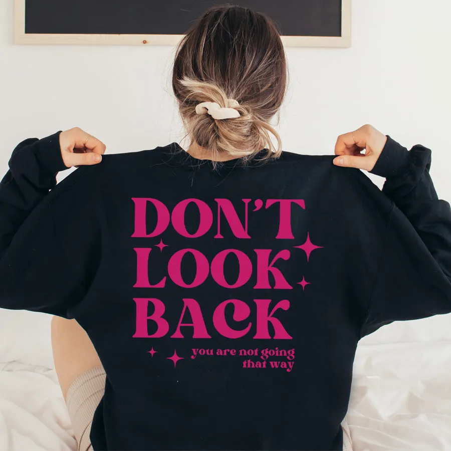 Don't Look Back Back Logo Sweatshirt postpartum clothes sale