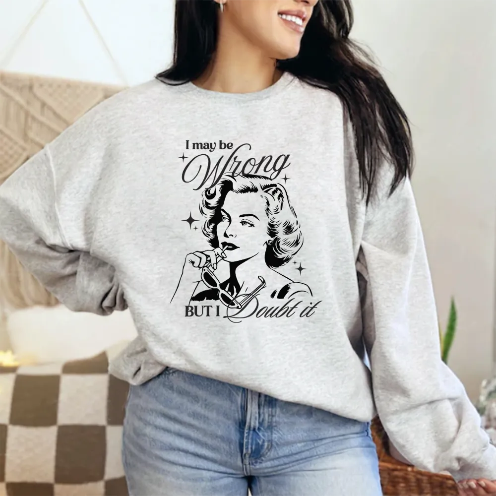 Doubt It Retro Women's Sweatshirt mum jeans promo