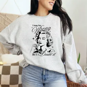 Doubt It Retro Women's Sweatshirt mum jeans promo