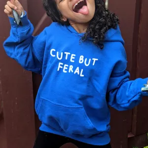Drive Mum Crazy Cute But Feral Kids Hoodie girls skirts clearance