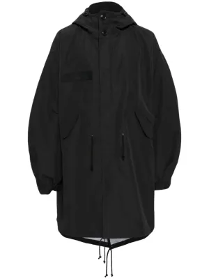 Drop-Shoulder Hooded Parka Coat winter jackets clearance