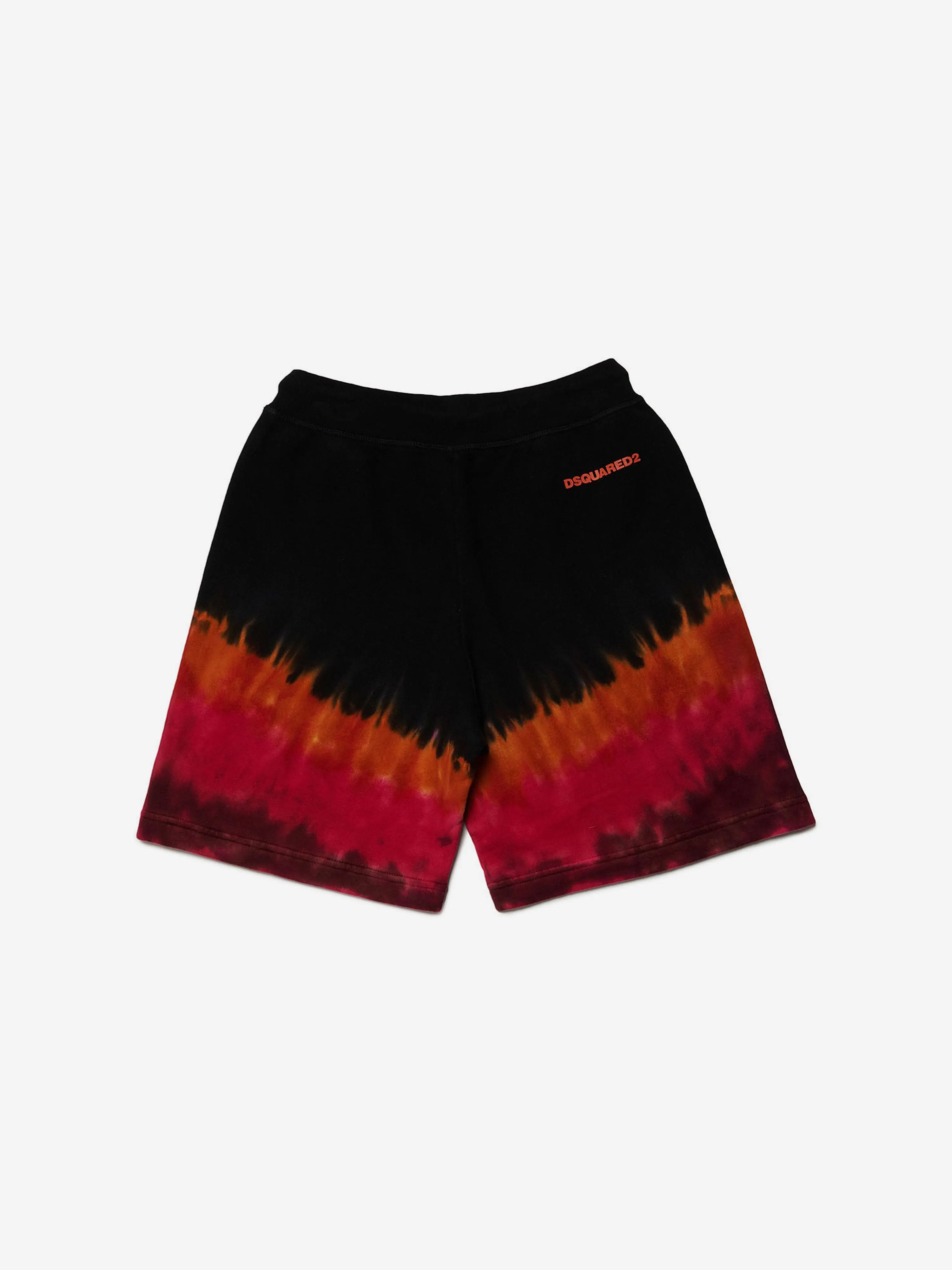 Dsquared2 Boys Tie-Dye Logo Shorts in Schwarz