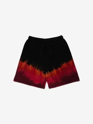 Dsquared2 Boys Tie-Dye Logo Shorts in Schwarz