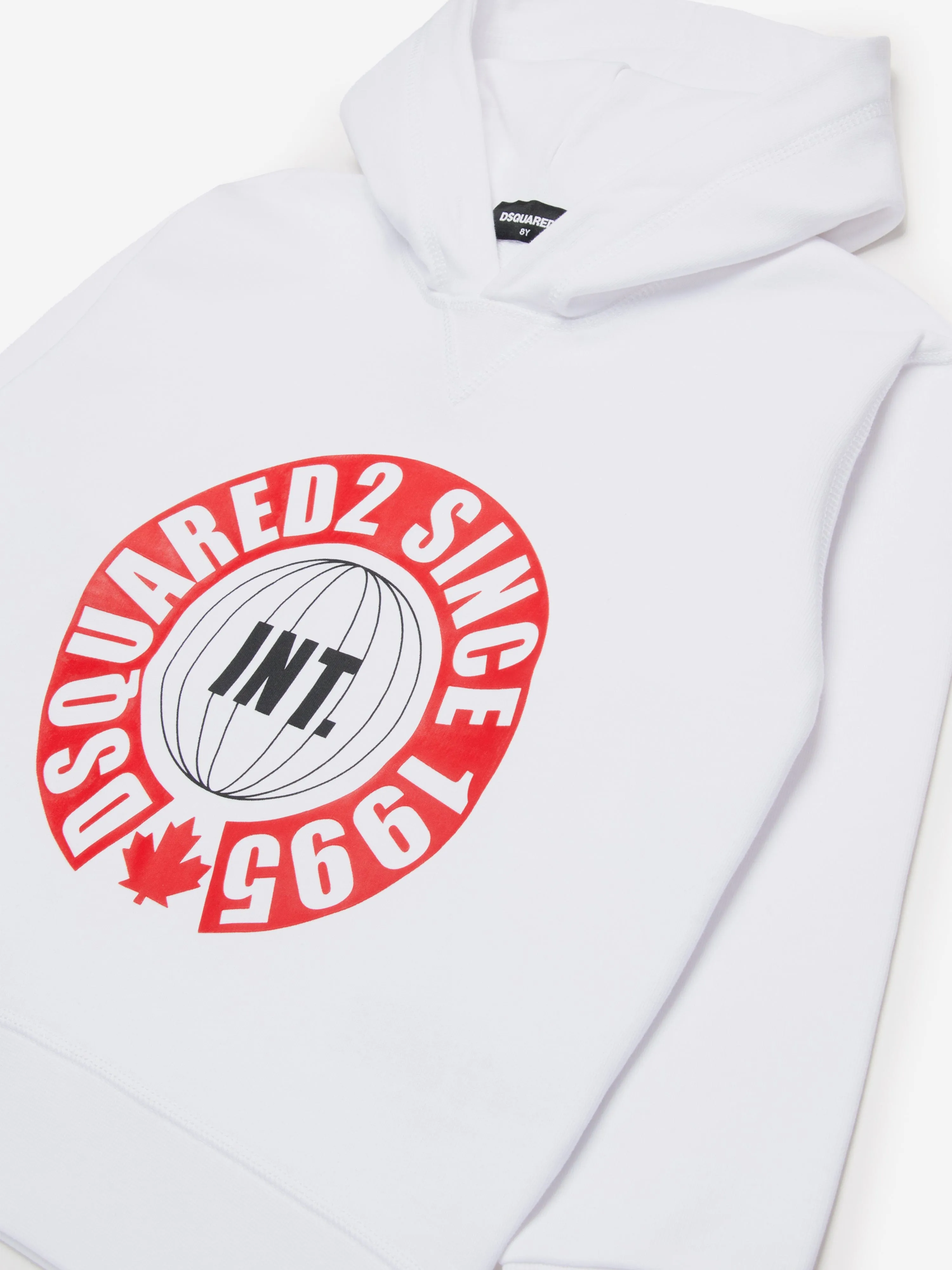 Dsquared2 Kids Logo Hoodie in Weiß