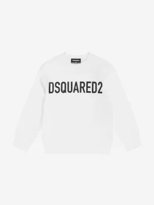Dsquared2 Kids Logo Sweatshirt in Weiß