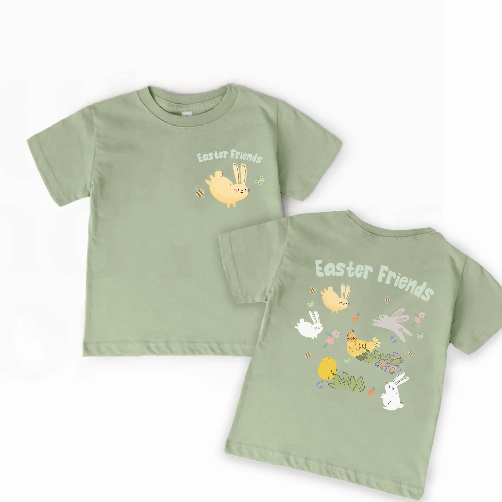 Easter Friends Kids Front & Back T-Shirt